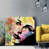 tableau portrait de femme pop street art