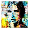 tableau portrait de femme pop street art graffiti