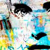 tableau portrait de femme pop street art graffiti