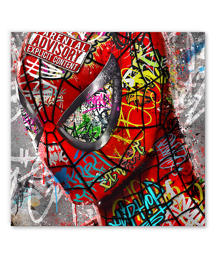 tableau spiderman pop street art graffiti comics marvel