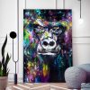 tableau portrait gorille peinture pop art