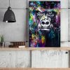 tableau portrait gorille peinture pop art