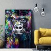 tableau portrait gorille peinture pop art