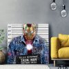 tableau pop art street iron man