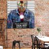 tableau pop art street iron man