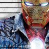 tableau pop art street iron man