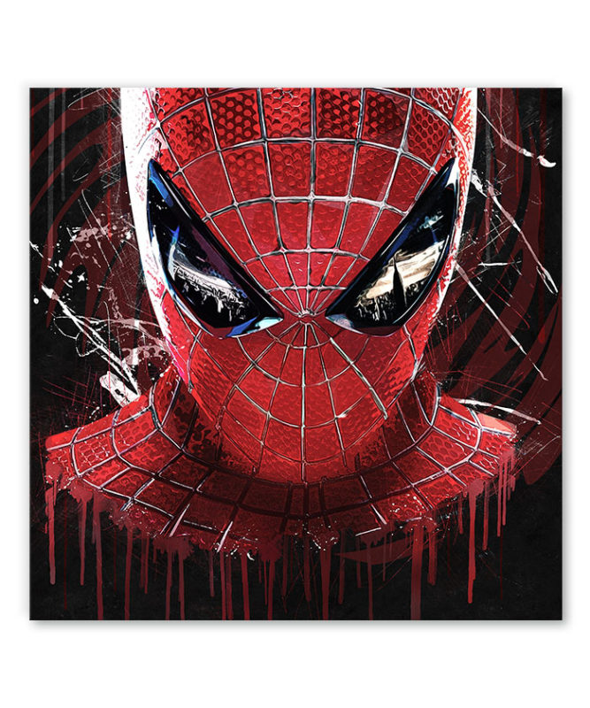 Plaque Métal Vintage Spiderman - Déco Murale Marvel & DC Comics