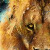 tableau portrait lion peinture pop art
