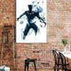Tableau Black Panther Marvel encre watercolor pop art