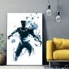 Tableau Black Panther Marvel encre watercolor pop art