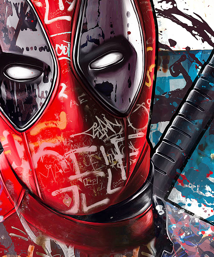 Tableau Street Art Marvel Deadpool
