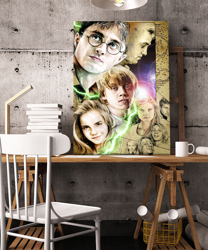Tableau déco Harry Potter montage - Tableau Deco