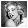 tableau marilyn monroe portrait noir et blanc