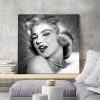 tableau marilyn monroe portrait noir et blanc