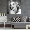 tableau marilyn monroe portrait noir et blanc