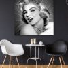 tableau marilyn monroe portrait noir et blanc