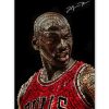 tableau decoratif michael jordan chicago bulls typographie