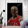 tableau decoratif michael jordan chicago bulls typographie