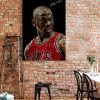 tableau decoratif michael jordan chicago bulls typographie