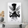 tableau deco wolverine x-men encre chinoise