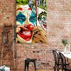 tableau portrait joker smile comics batman