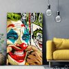 tableau portrait joker smile comics batman