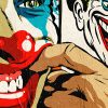 tableau portrait joker smile comics batman