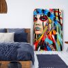 tableau deco portrait indienne pop art