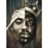tableau deco tupac et biggie hip hop rappeur pop art