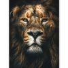 tableau deco portrait lion sombre