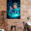 tableau star wars personnages peinture luke skywalker princesse leia