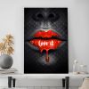 Tableau bouche lèvres Love It Louis Vuitton Pop Art