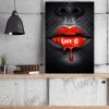 Tableau bouche lèvres Love It Louis Vuitton Pop Art