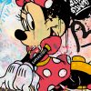 Tableau Minnie Mouse sac Louis Vuitton Street Art Disney Mickey
