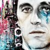 Tableau deco Al Pacino Le Parrain street art