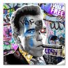 tableau decoratif Arnold Schwarzenegger Cigare Terminator Street Art