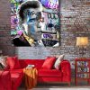 tableau decoratif Arnold Schwarzenegger Cigare Terminator Street Art