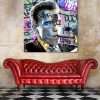 tableau decoratif Arnold Schwarzenegger Cigare Terminator Street Art