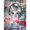 Tableau deco Brigitte Bardot Chewing-gum Street Art