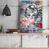 Tableau deco Brigitte Bardot Chewing-gum Street Art