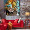 tableau déco dragon ball z sangoku pop art