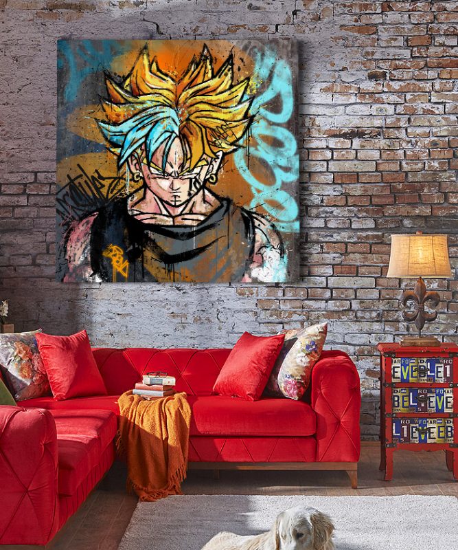 Tableau déco Dragon Ball Z Sangoku Pop Art - Tableau Deco