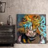 tableau déco dragon ball z sangoku pop art