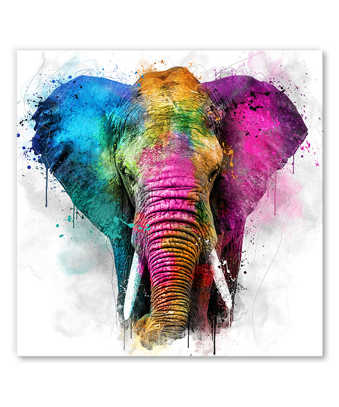 Tableau Elephant Pop Art peinture