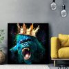 Tableau deco King Kong Couronne Gorille Pop Art murciano