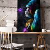 Tableau deco le gorille et le papillon pop art
