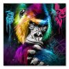 Tableau deco Gorille Singe Pop Art Multicolor murciano