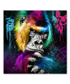 Tableau deco Gorille Singe Pop Art Multicolor murciano