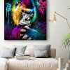 Tableau deco Gorille Singe Pop Art Multicolor murciano