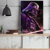 Tableau deco Dark Vador Star Wars effet néon